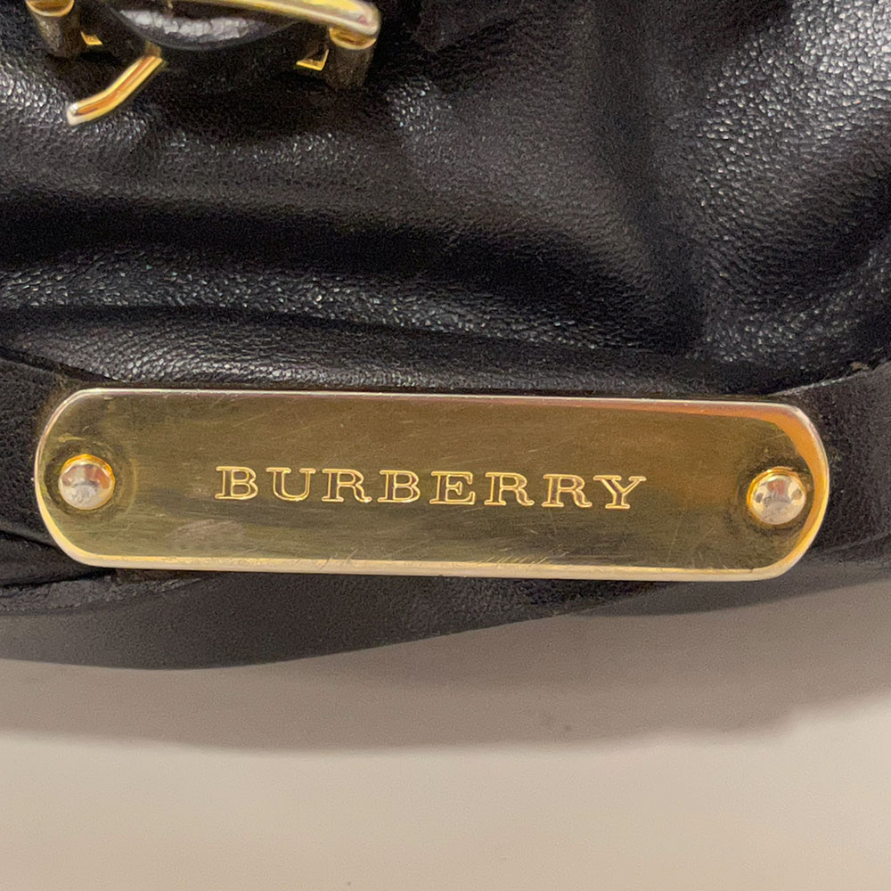 Burberry Bridle Gosford Hobo Leather Black Bag - Excellent Used
