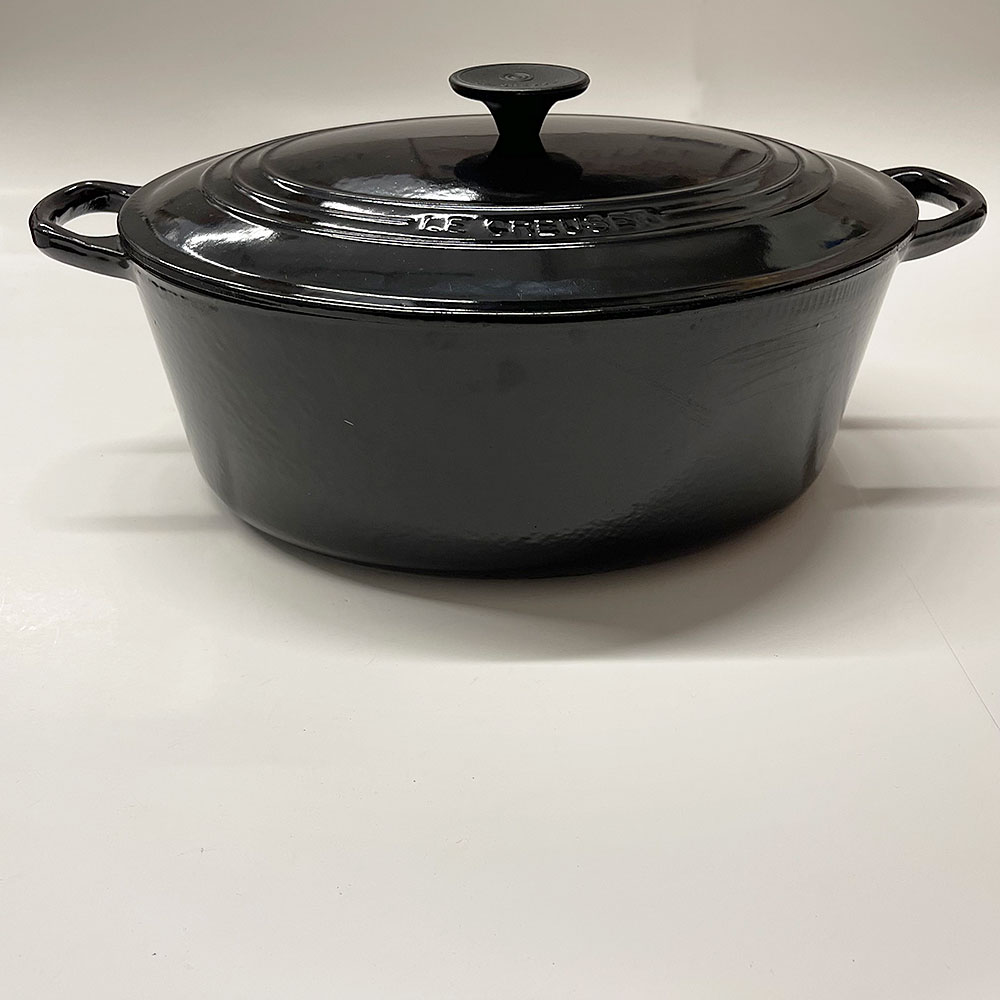 Le Creuset #31 Gray Cast Iron Oval Dutch Oven w/ Lid | Made in France