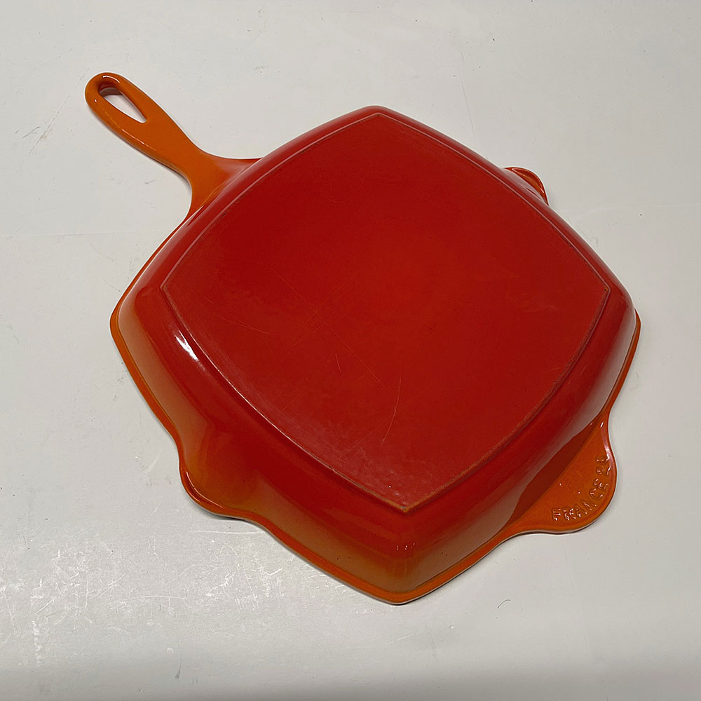 Le Creuset France 26 Red Cast Iron Grill Pan Skillet -  Hong Kong